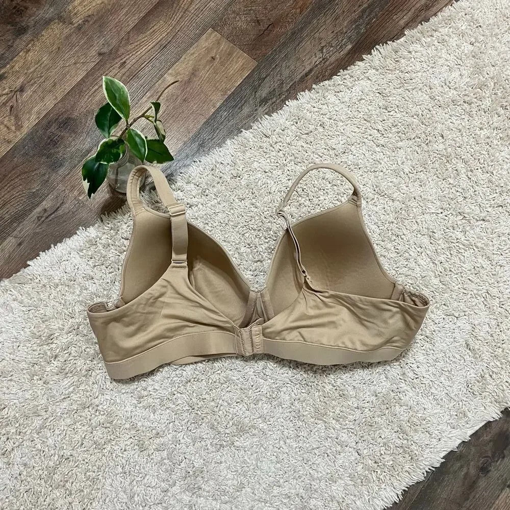 Cacique Lane Bryant 44C Beige Mesh Lightly Lined Full Coverage Underwire Bra